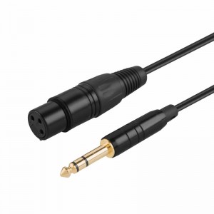 TRS 6.35mm (1/4 Inch) Male to XLR Female Cable, Black