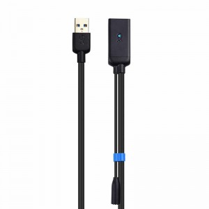 USB 3.0 Extension Cable A Male to A Female Signal Amplifier Repeater Cord with 5V / 2A Power Adapter
