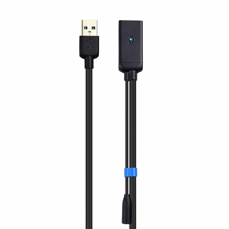 USB 3.0 Extension Cable A Male to A Female Signal Amplifier Repeater Cord with 5V / 2A Power Adapter